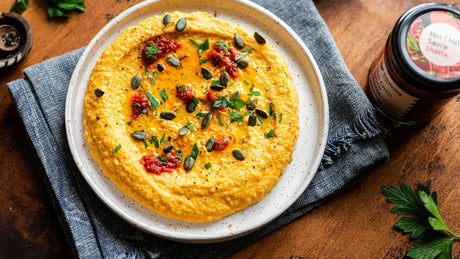 hummus spicy pumpkin rift valley farm shatta hot sauce chili chilli 