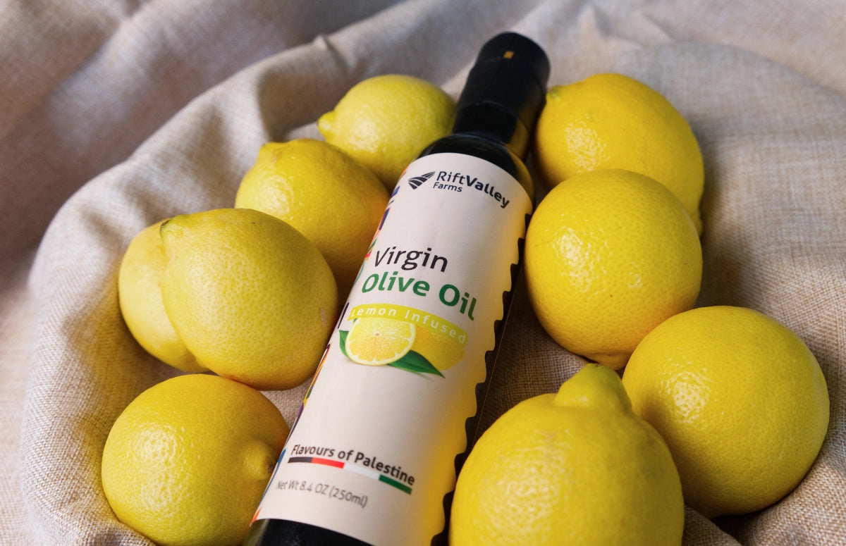 Lemon Infused Olive Oil 250ml | Palestinian Olive Oil UK