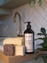 Palestinian Olive Oil Soap and Natural Body Loofah Bundle with Gift Box