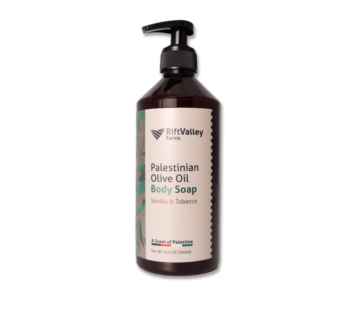 Palestinian Olive Oil Vanilla and Tobacco Liquid Body Soap - 500ml